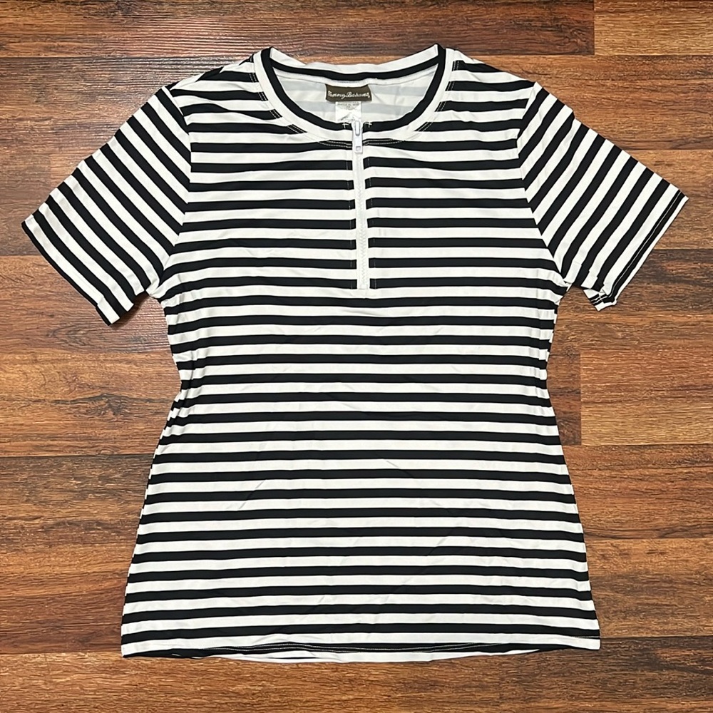 Tommy Bahama striped rash guard spf 50 L